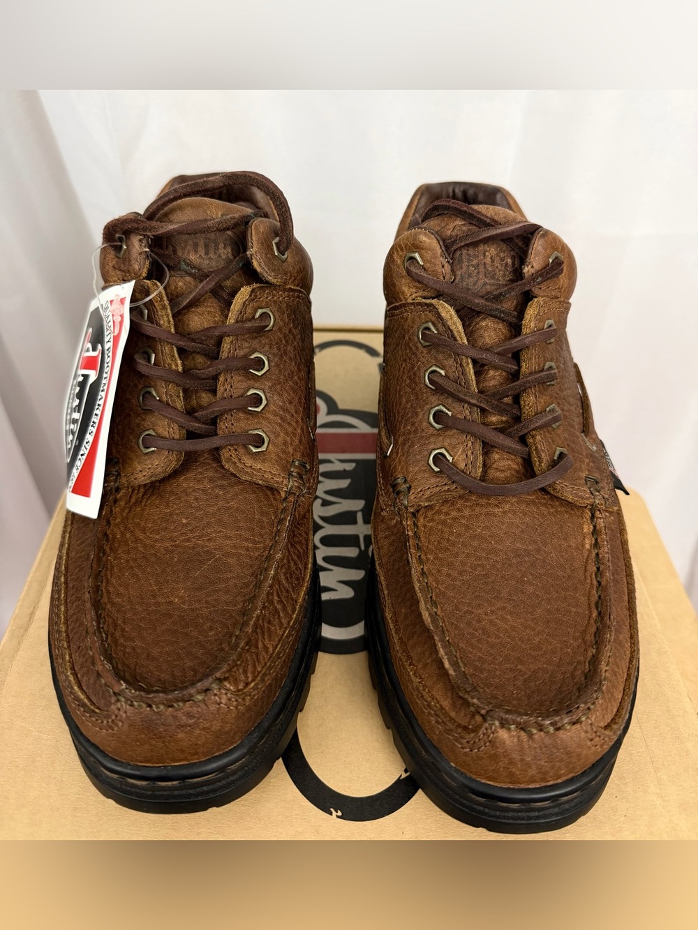 Justin Women's Brown Leather Lace-Up Ankle/Chukka/Hiking/Work Boot 8.5M  NWT
